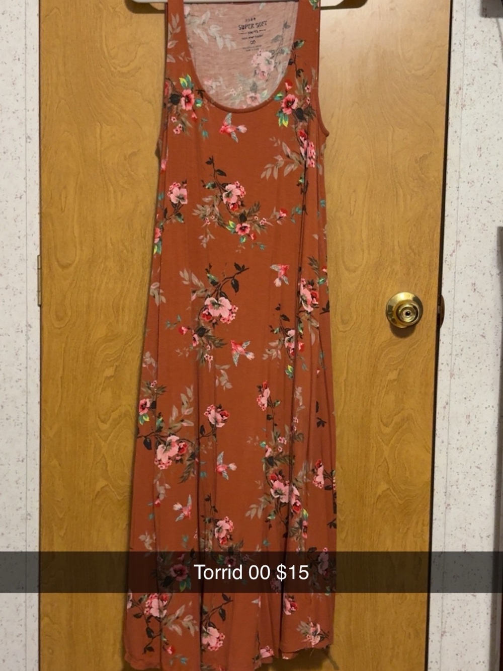 torrid Rust Floral Scoop Neck Maxi Dress